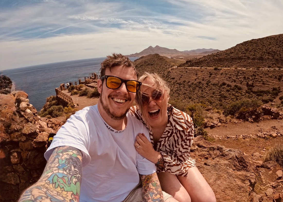 Amy and Shane together on an adventure.