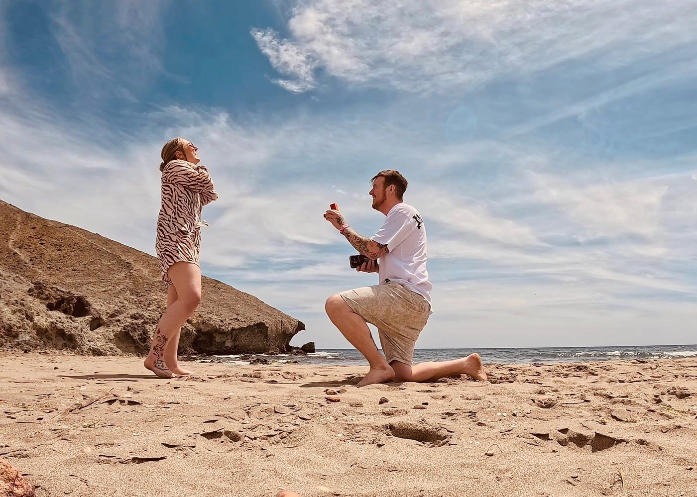 Shane proposing to Amy.