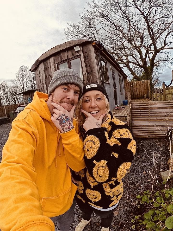Amy and Shane smiling together.